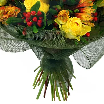 Italy flowers  -  Bouquet of mixed yellow and orange flowers Flower Bouquet/Arrangement