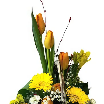 Alle andre byer blomster- Bland gule blomster Blomsterarrangementer bukett