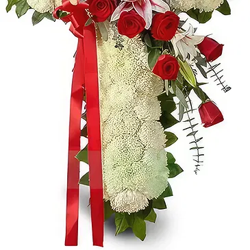 Llameo blomster- Eternal Tribute Cross Blomsterarrangementer bukett
