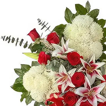 Llameo blomster- Eternal Tribute Cross Blomsterarrangementer bukett