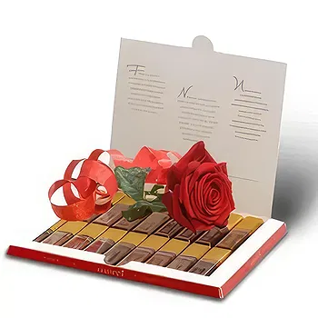 Kravino flowers  -  Rose in Chocolate Flower Delivery