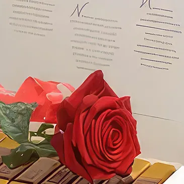Borinovo bunga- Mawar dalam Cokelat Rangkaian bunga karangan bunga