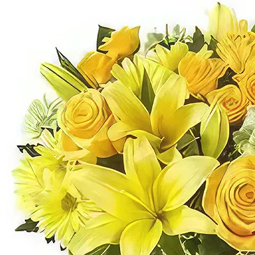 Ad Dilam blomster- Blandede gule blomster Blomsterarrangementer bukett