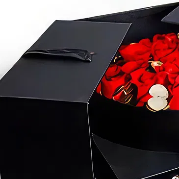 Buangkok flowers  -  Opulent Dark Box Flower Bouquet/Arrangement