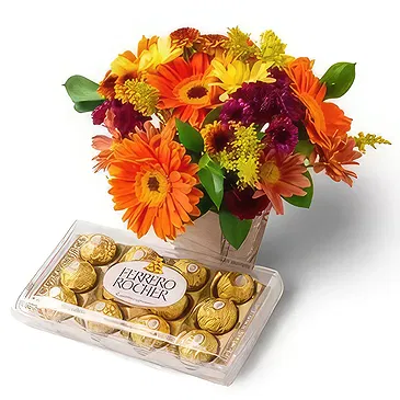 Santa Maria flowers  -  Median Arrangement of Colorful Field Flowers  Flower Bouquet/Arrangement
