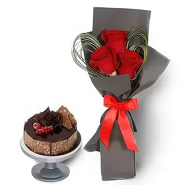 Al Shamkha flowers  -  Chocolaty Romance Flower Bouquet/Arrangement