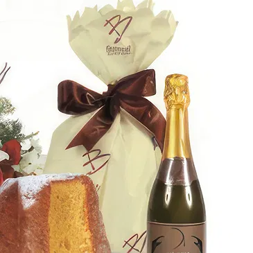 Versciaco di Sopra flowers  -  Christmas Pandoro & Spumante Centerpiece Flower Bouquet/Arrangement