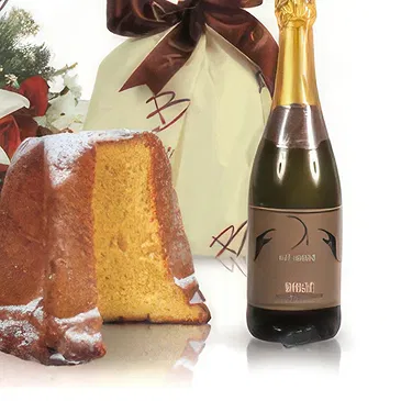 Versciaco di Sopra flowers  -  Christmas Pandoro & Spumante Centerpiece Flower Bouquet/Arrangement