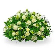 Zande Online Florist - Klassiskt vitt Biedermeier-arrangemang Bukett