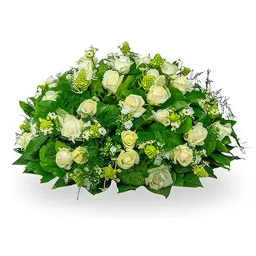 Leest blomster- Klassisk hvit Biedermeier-arrangement Blomsterarrangementer bukett