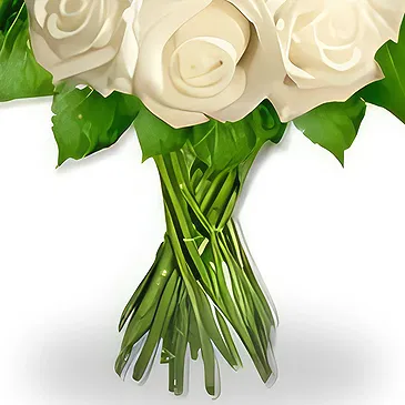 Nea Krya Vrysi flowers  -  WHITE PURITY Flower Bouquet/Arrangement