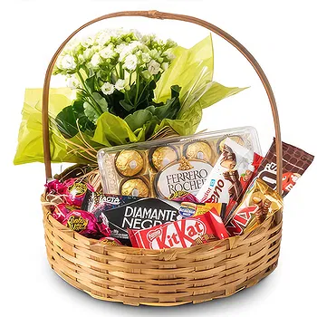 Brazil flowers  -  Luxury Coffee Basket with Chocolate and Flowe Flower Delivery