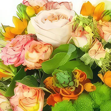 Le François flowers  -  Cologne Orange Flower Round Bouquet Flower Bouquet/Arrangement
