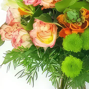 Le François flowers  -  Cologne Orange Flower Round Bouquet Flower Bouquet/Arrangement