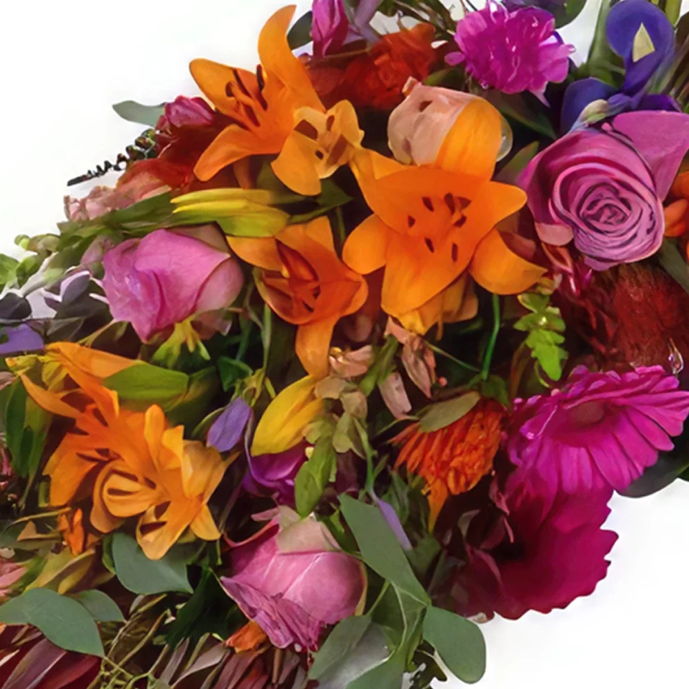 fleuriste fleurs de La Haye- Bouquet funéraire coloré Bouquet/Arrangement floral