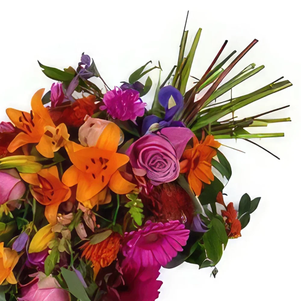 Rotterdam blomster- Farvet begravelsesbuket Blomst buket/Arrangement