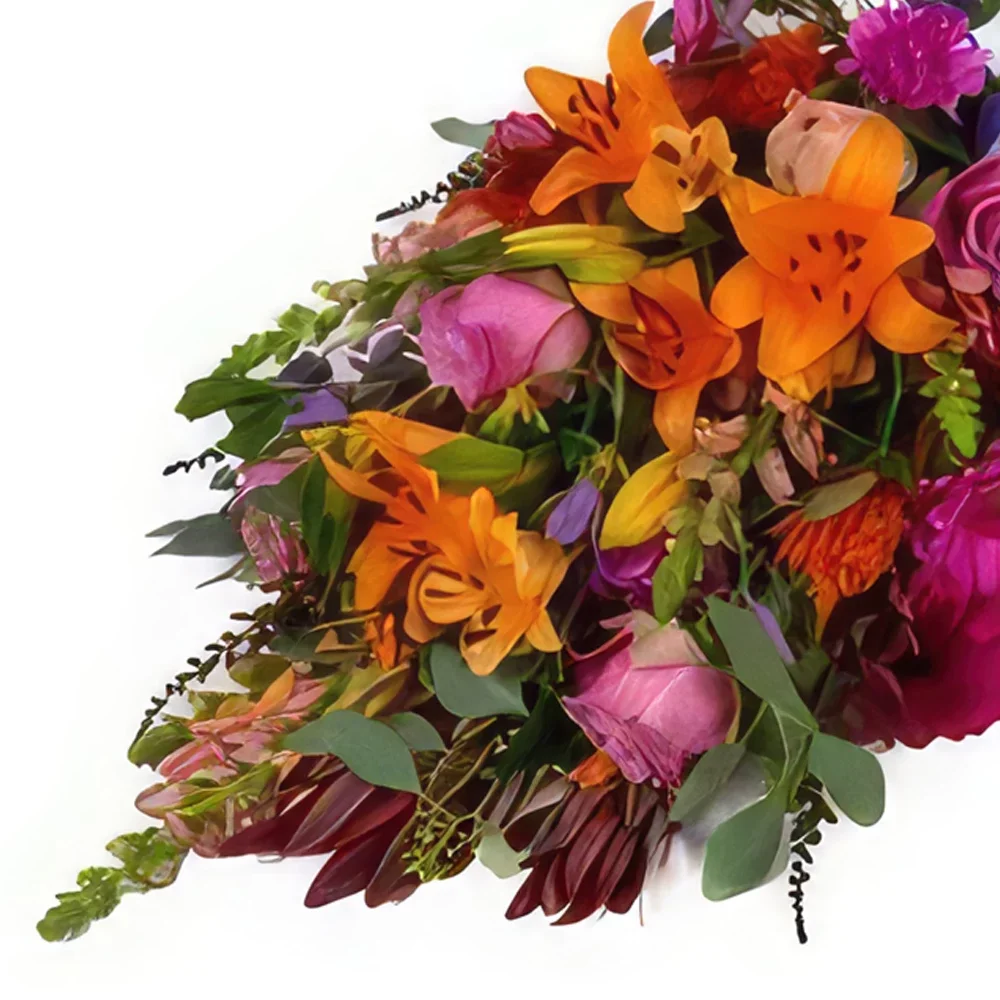 fleuriste fleurs de La Haye- Bouquet funéraire coloré Bouquet/Arrangement floral