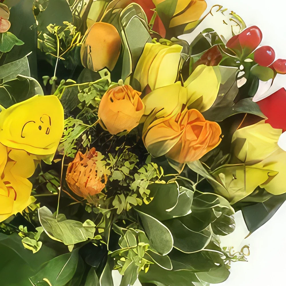 flores de Marselha- Buquê colorido de rosas do Panamá Bouquet/arranjo de flor