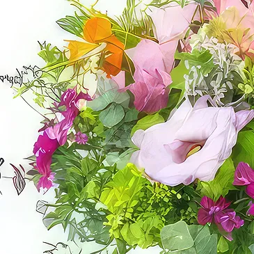 Le François flowers  -  Colorful rustic bouquet Geneva Flower Bouquet/Arrangement
