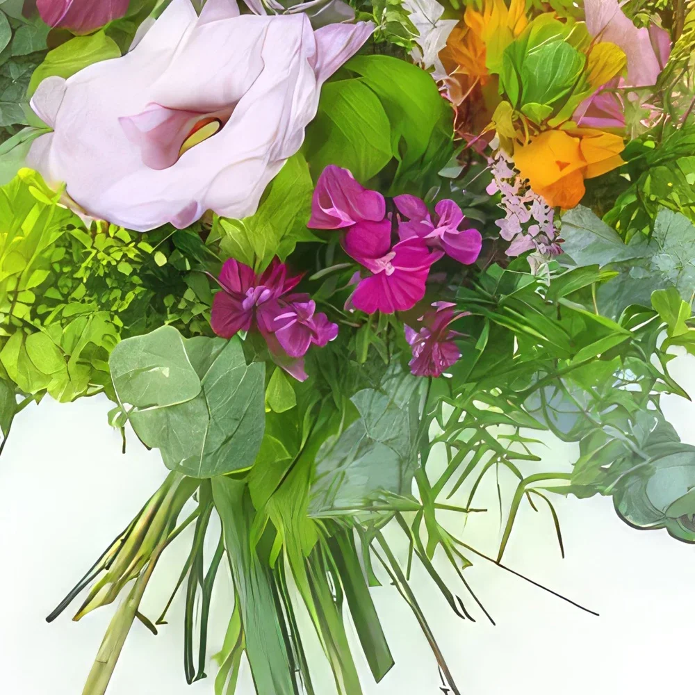 ליל פרחים- זר פרחים כפרי צבעוני ז'נבה זר פרחים/סידור פרחים