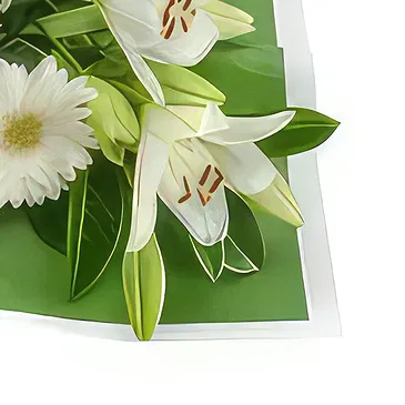 Ajtos Blumen Florist- Beruhigende weiße Blumen Bouquet/Blumenschmuck