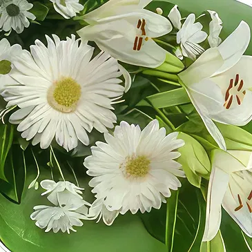 Ajtos Blumen Florist- Beruhigende weiße Blumen Bouquet/Blumenschmuck
