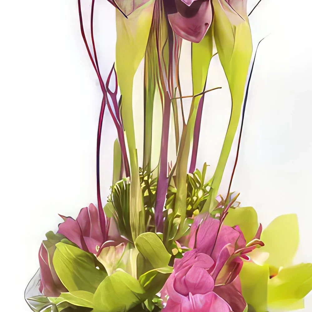 fleuriste fleurs de Strasbourg- Composition Belle Dame Bouquet/Arrangement floral