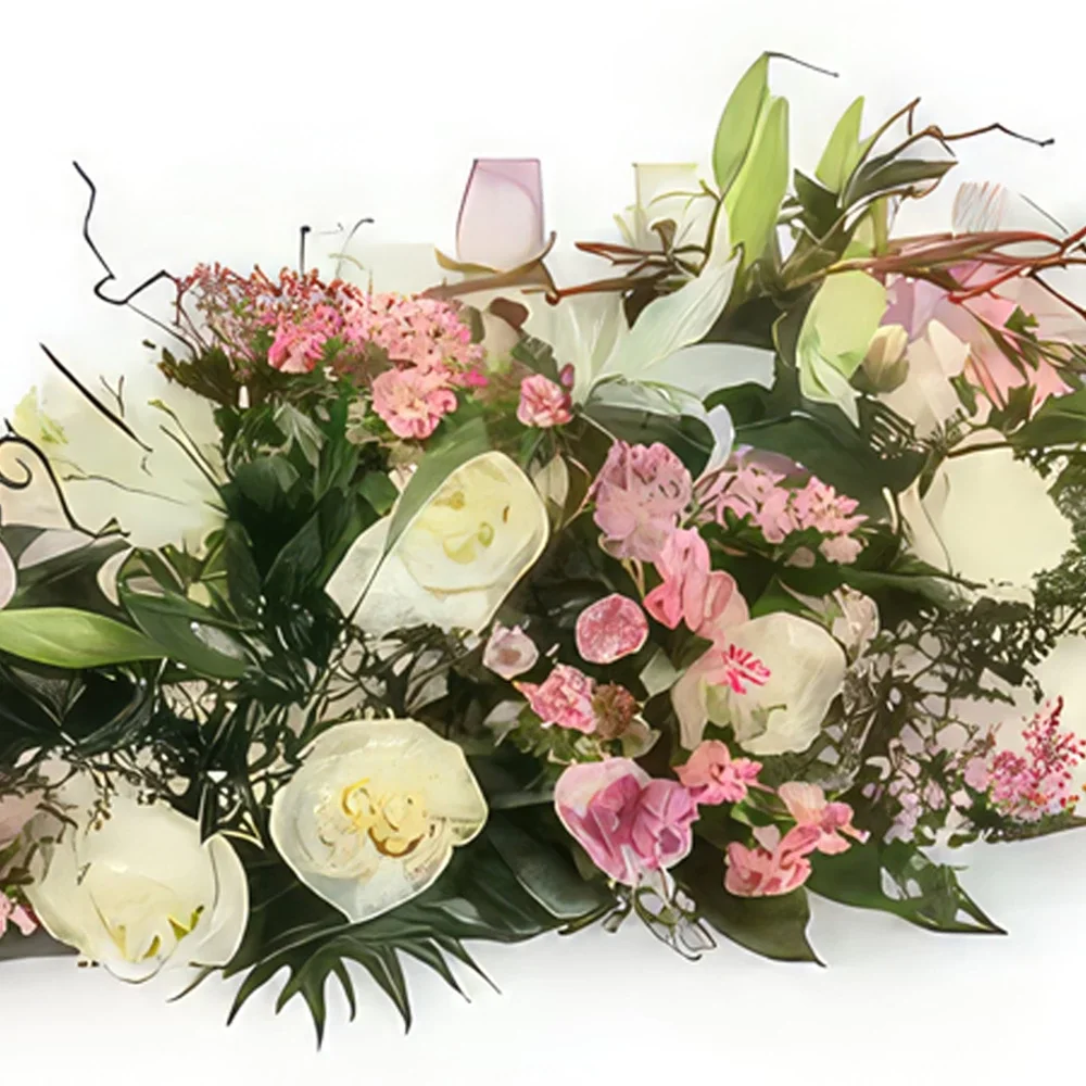 fiorista fiori di bordò- Composizione per una sepoltura equinoziale Bouquet floreale