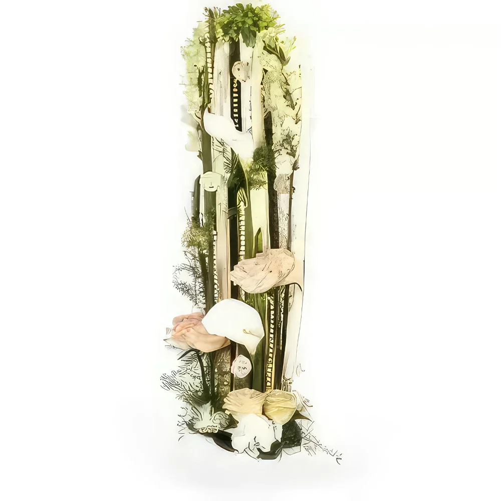 Бордо цветя- Композиция във Височината поезия Букет/договореност цвете