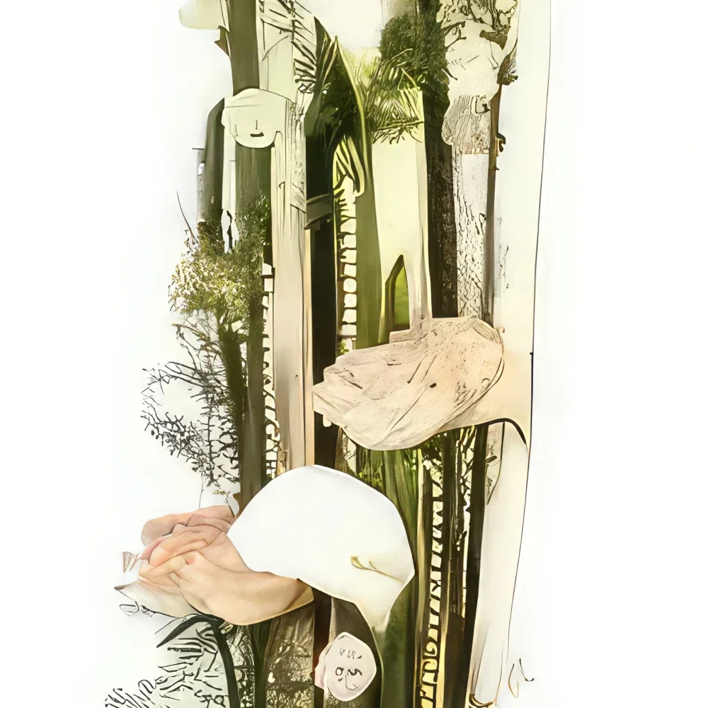 بائع زهور تولوز- التكوين في شعر الطول باقة الزهور