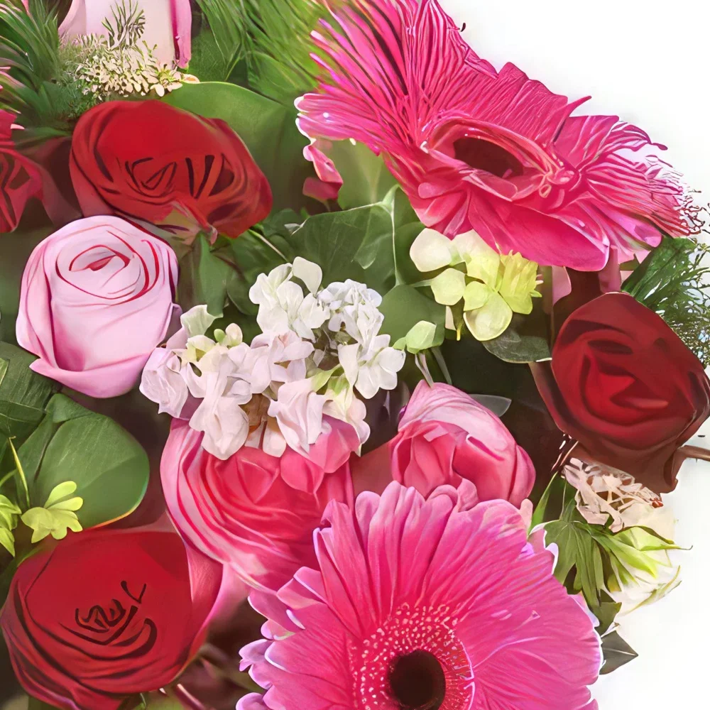 flores Montpellier floristeria -  Composición de flores de granada rosa Ramo de flores/arreglo floral