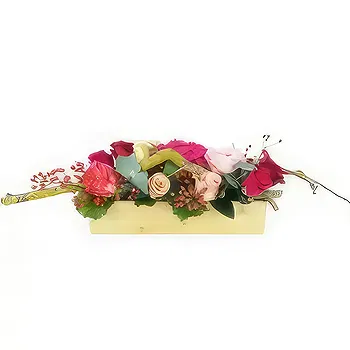 France flowers  -  Composition of pink & red flowers New York Delivery
