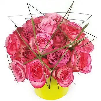 France flowers  -  Composition of pink roses Traviata Flower Delivery