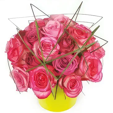 Le François flowers  -  Composition of pink roses Traviata Flower Bouquet/Arrangement