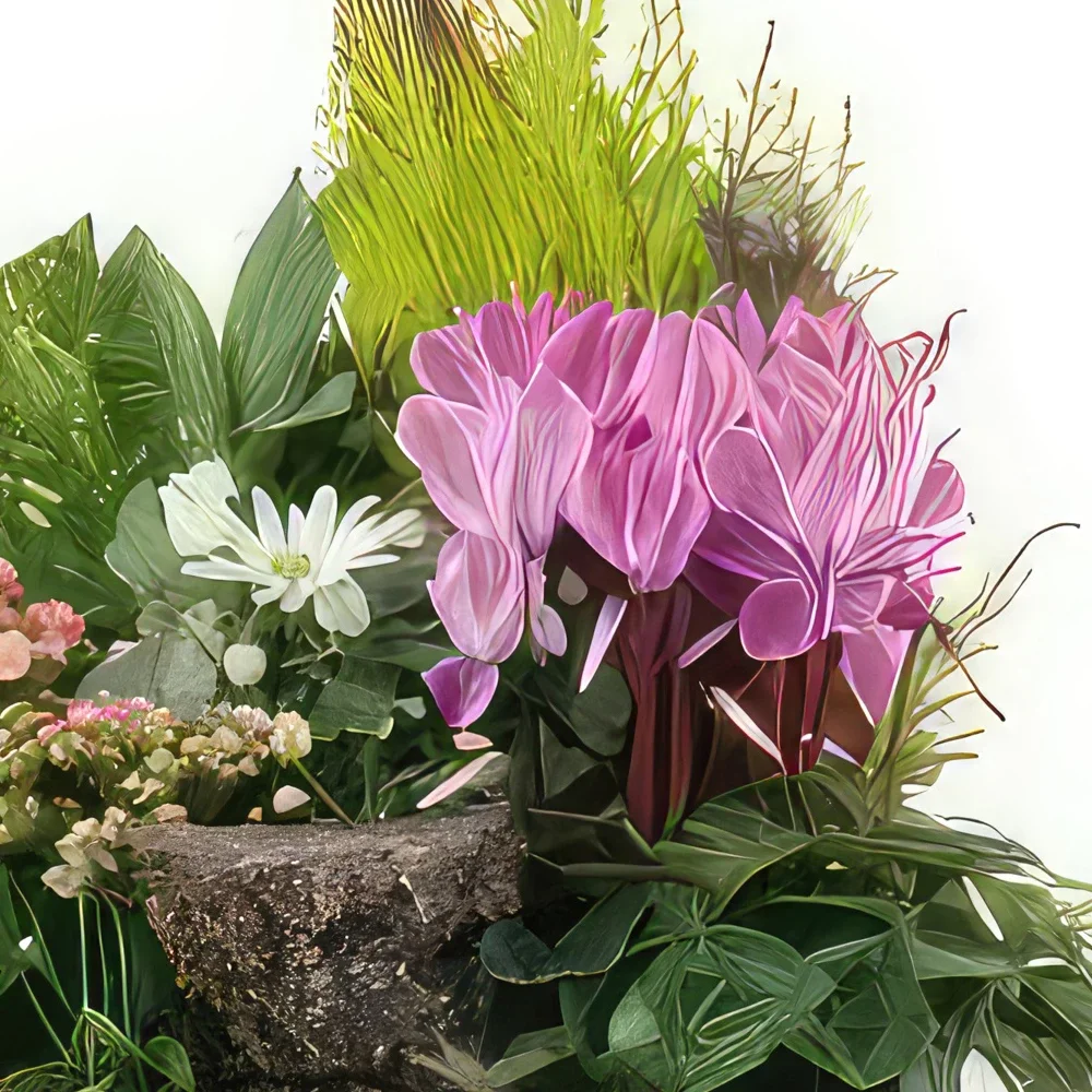 بائع زهور مونبلييه- تكوين نباتات الحداد اللانهائي باقة الزهور