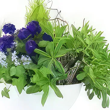 Paříž květiny- Složení fialových a modrých rostlin Naturae Kytice/aranžování květin