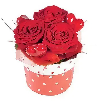 France flowers  -  Composition of red roses Romeo Flower Delivery