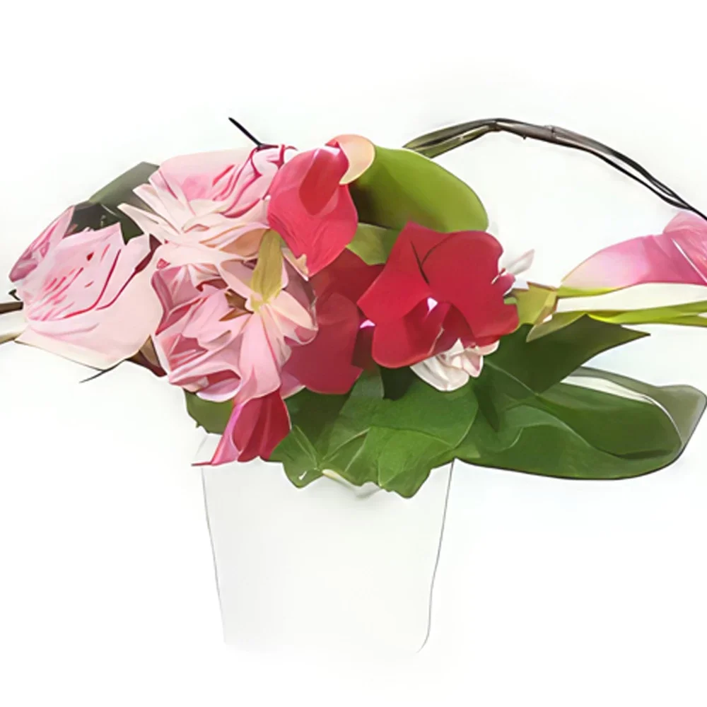 fiorista fiori di Strasburgo- Composizione Purezza dei sensi Bouquet floreale