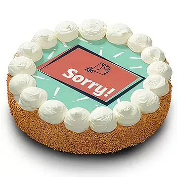 Amsterdam flowers  -  Cream cake 'Sorry' Flower Delivery