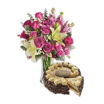 Osidda flowers  -  Pink-Toned Bouquet with Cream Cake Flower Delivery