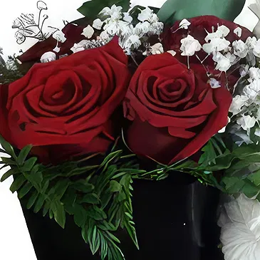 Safara flowers  -  Cherishing Teddy and Roses Flower Bouquet/Arrangement