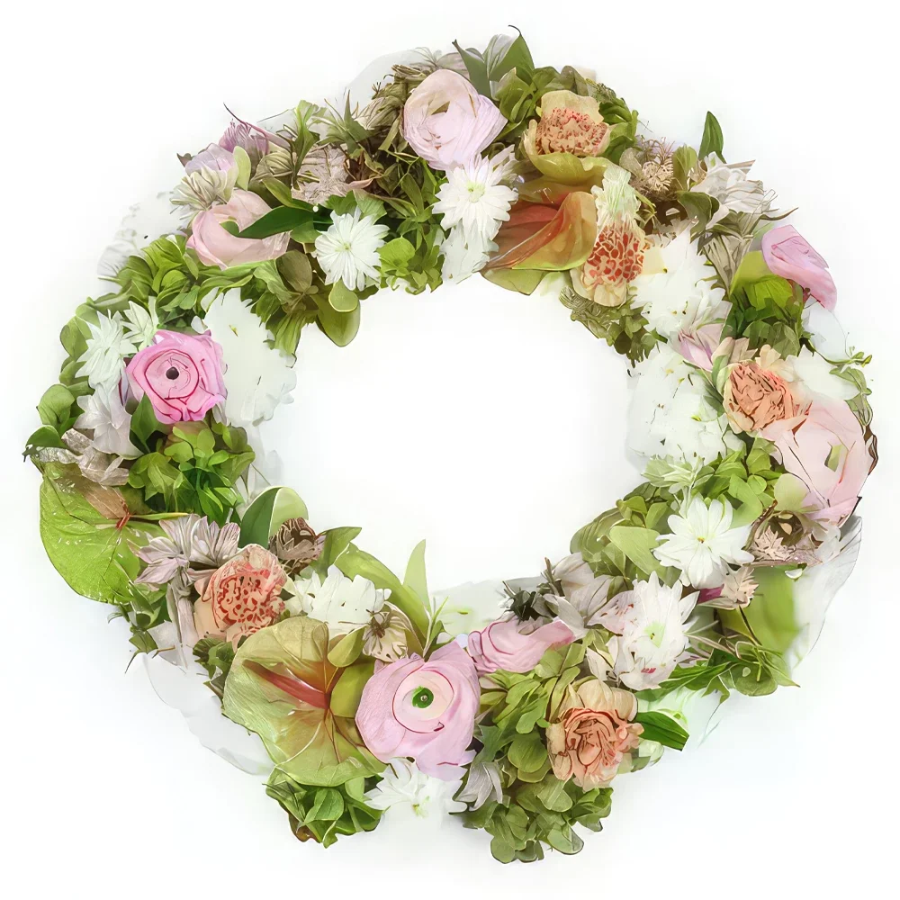 flores Marsella floristeria -  Corona de flores de Hécuba pastel Ramo de flores/arreglo floral