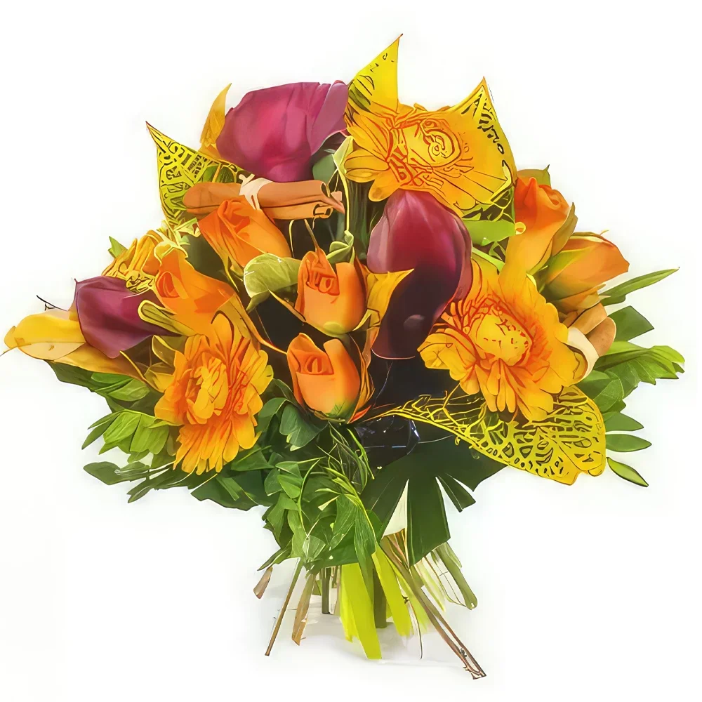 Λιλ λουλούδια- Τραγανό πορτοκαλί μπουκέτο Μπουκέτο/ρύθμιση λουλουδιών