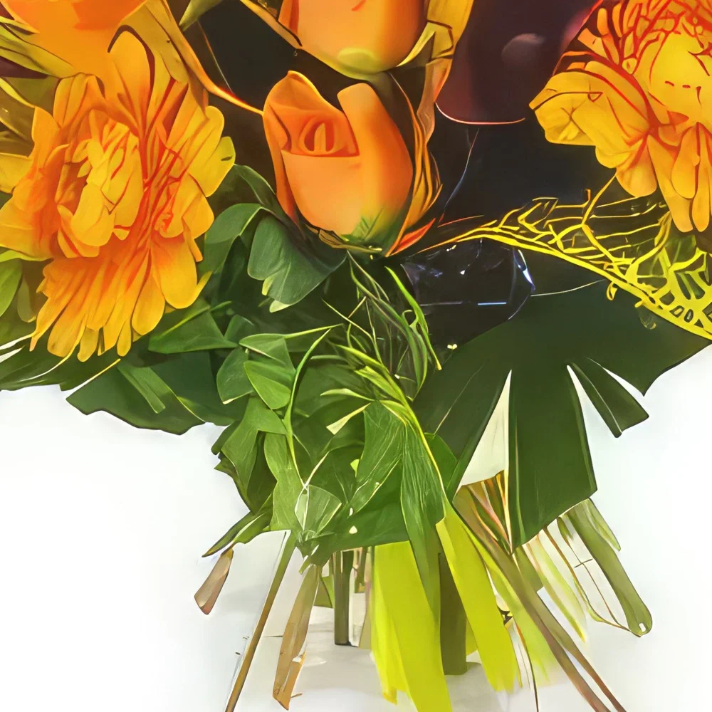 fleuriste fleurs de Bordeaux- Bouquet orange Craquant Bouquet/Arrangement floral