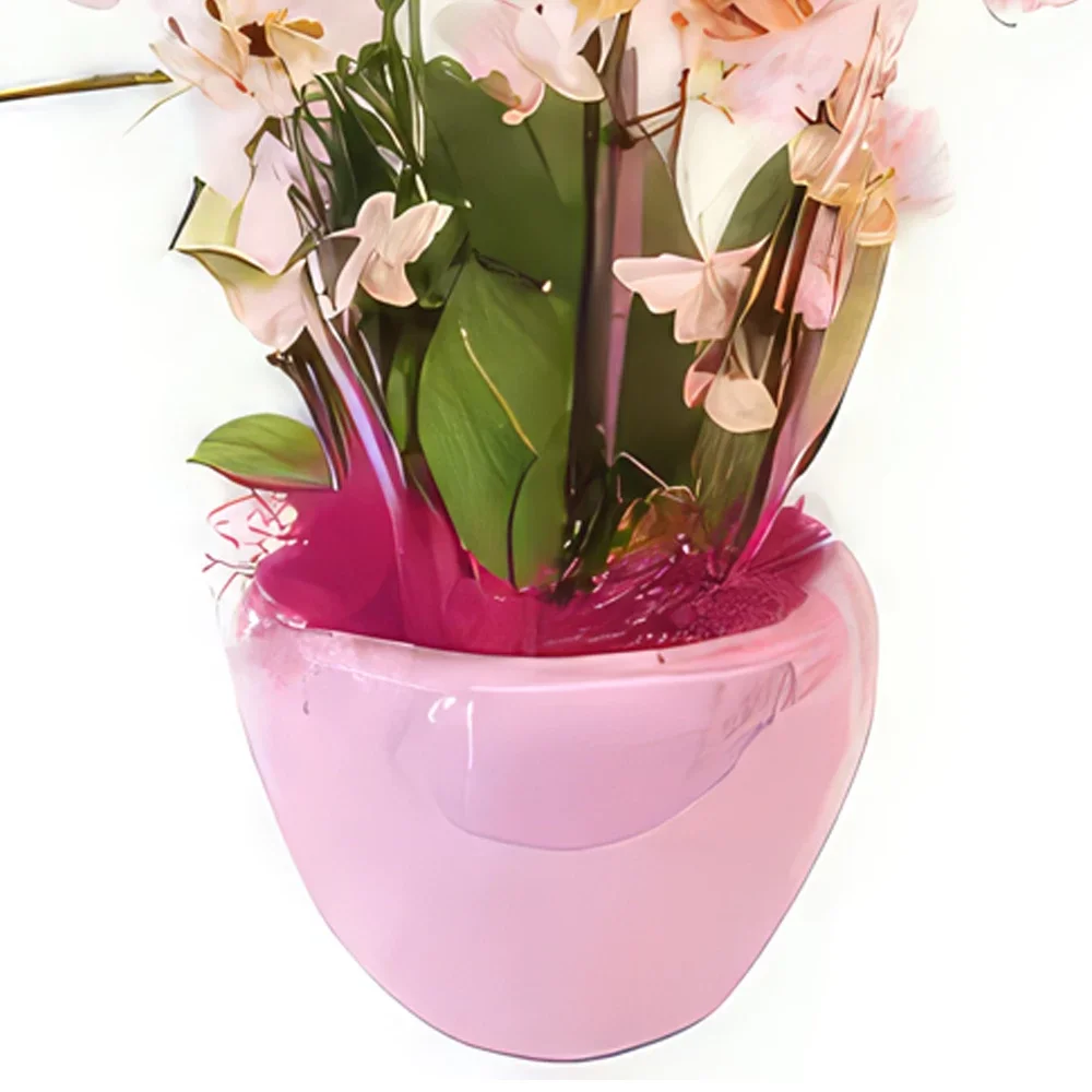 flores de Marselha- Xícara de mini Sweety Orchids Bouquet/arranjo de flor