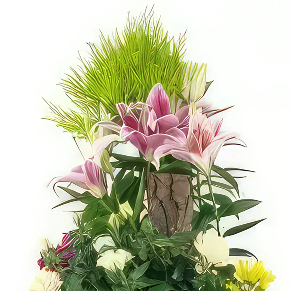 Tarbes bunga- Secangkir tanaman berkabung Symphony Rangkaian bunga karangan bunga