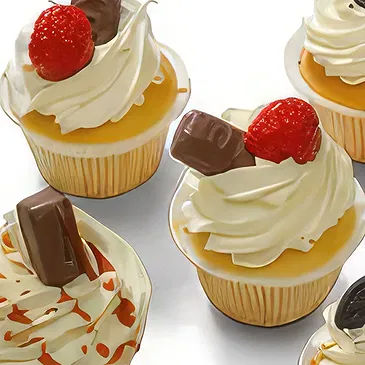 Eindhoven blommor- Cupcake frukt och choklad Bukett/blomsterarrangemang