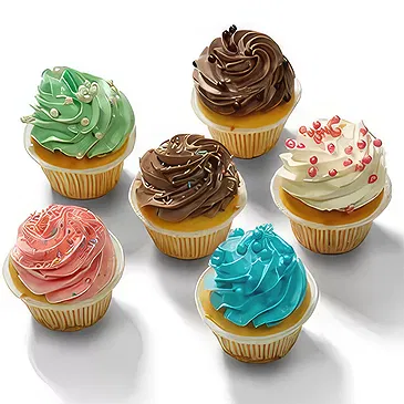 Hantum blommor- Cupcakes 'färg' Bukett/blomsterarrangemang