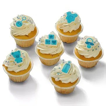 Schoondijke flowers  -  Cupcakes 'It's a boy' Flower Bouquet/Arrangement