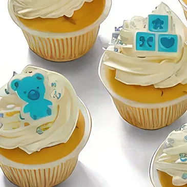 Schoondijke flowers  -  Cupcakes 'It's a boy' Flower Bouquet/Arrangement